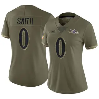 Baltimore Ravens Women's Roquan Smith Limited 2022 Salute To Service Jersey - Olive