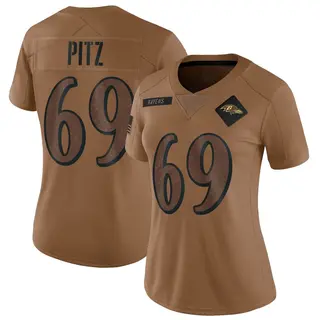 Baltimore Ravens Women's Sam Pitz Limited 2023 Salute To Service Jersey - Brown