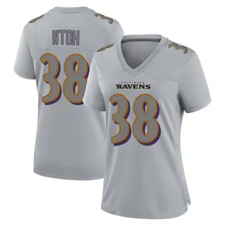 Baltimore Ravens Women's Sone Ntoh Game Atmosphere Fashion Jersey - Gray