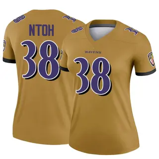 Baltimore Ravens Women's Sone Ntoh Legend Inverted Jersey - Gold