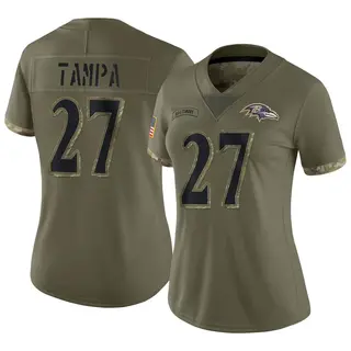 Baltimore Ravens Women's T.J. Tampa Limited 2022 Salute To Service Jersey - Olive