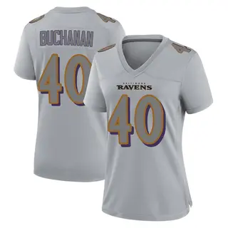 Baltimore Ravens Women's Teddye Buchanan Game Atmosphere Fashion Jersey - Gray