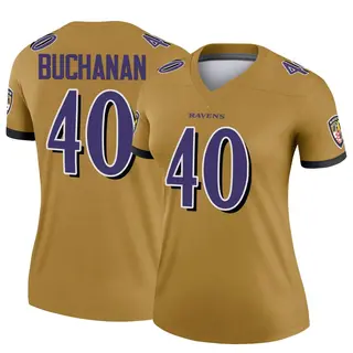 Baltimore Ravens Women's Teddye Buchanan Legend Inverted Jersey - Gold