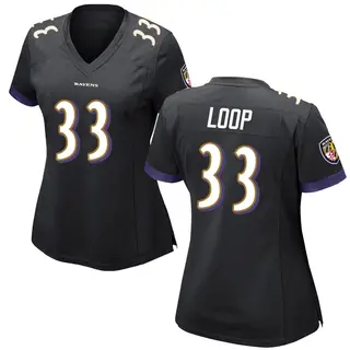 Baltimore Ravens Women's Tyler Loop Game Jersey - Black