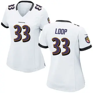 Baltimore Ravens Women's Tyler Loop Game Jersey - White