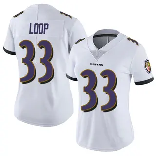 Baltimore Ravens Women's Tyler Loop Limited Vapor Untouchable Jersey - White