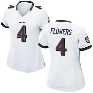 Baltimore Ravens Women's Zay Flowers Game Jersey - White