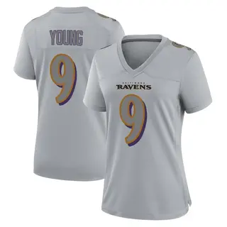 Baltimore Ravens Women's Zion Young Game Atmosphere Fashion Jersey - Gray