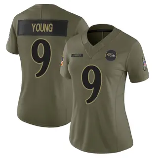 Baltimore Ravens Women's Zion Young Limited 2025 Salute to Service Jersey - Olive