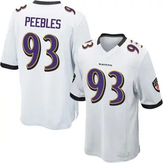 Baltimore Ravens Youth Aeneas Peebles Game Jersey - White