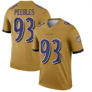 Baltimore Ravens Youth Aeneas Peebles Legend Inverted Jersey - Gold