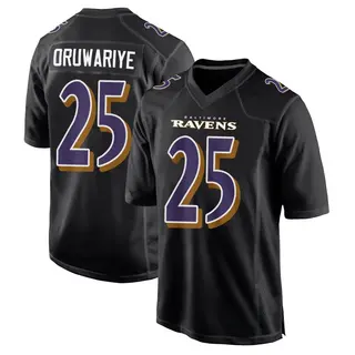 Baltimore Ravens Youth Amani Oruwariye Game Carbon Fashion Jersey - Black