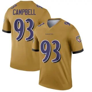 Baltimore Ravens Youth Calais Campbell Legend Inverted Jersey - Gold