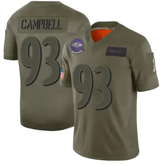 Baltimore Ravens Youth Calais Campbell Limited 2019 Salute to Service Jersey - Camo