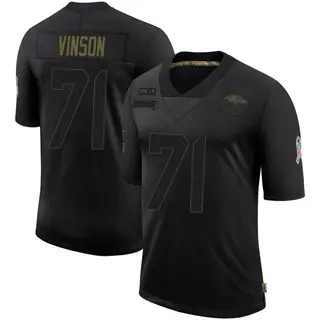 Baltimore Ravens Youth Carson Vinson Limited 2020 Salute To Service Jersey - Black