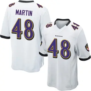 Baltimore Ravens Youth Chandler Martin Game Jersey - White