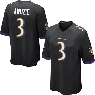 Baltimore Ravens Youth Chidobe Awuzie Game Jersey - Black