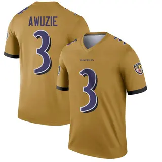 Baltimore Ravens Youth Chidobe Awuzie Legend Inverted Jersey - Gold
