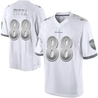 Baltimore Ravens Youth Dennis Pitta Limited Platinum Jersey - White