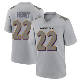 Baltimore Ravens Youth Derrick Henry Game Atmosphere Fashion Jersey - Gray