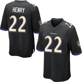 Baltimore Ravens Youth Derrick Henry Game Jersey - Black