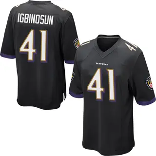 Baltimore Ravens Youth Desmond Igbinosun Game Jersey - Black