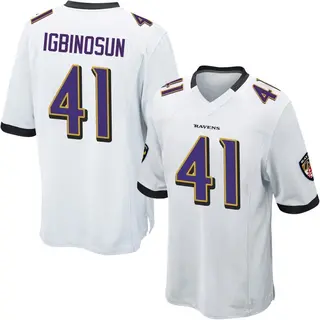 Baltimore Ravens Youth Desmond Igbinosun Game Jersey - White