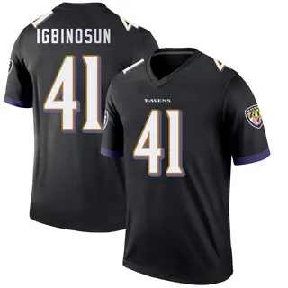 Baltimore Ravens Youth Desmond Igbinosun Legend Jersey - Black
