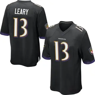 Baltimore Ravens Youth Devin Leary Game Jersey - Black