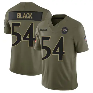 Baltimore Ravens Youth Diwun Black Limited 2025 Salute to Service Jersey - Olive