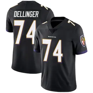 Baltimore Ravens Youth Garrett Dellinger Limited Alternate Vapor Untouchable Jersey - Black