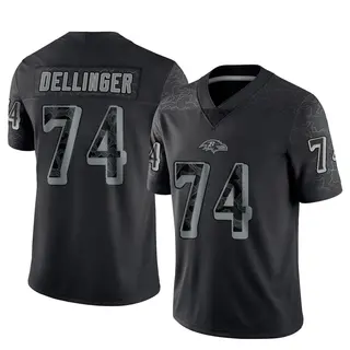 Baltimore Ravens Youth Garrett Dellinger Limited Reflective Jersey - Black