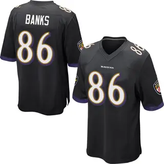 Baltimore Ravens Youth Jahmal Banks Game Jersey - Black