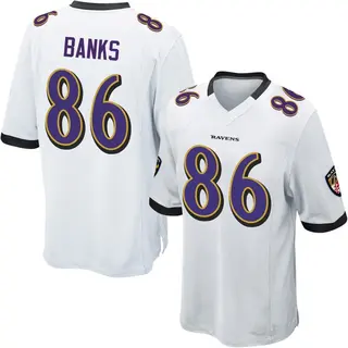 Baltimore Ravens Youth Jahmal Banks Game Jersey - White