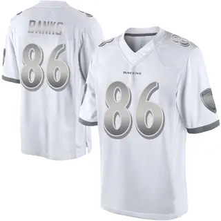 Baltimore Ravens Youth Jahmal Banks Limited Platinum Jersey - White