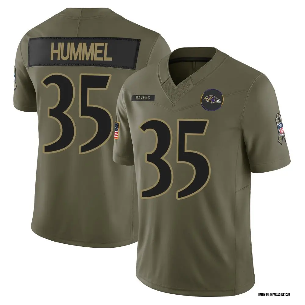 Baltimore Ravens Youth Jake Hummel Limited 2025 Salute to Service Jersey - Olive
