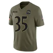 Baltimore Ravens Youth Jake Hummel Limited 2025 Salute to Service Jersey - Olive