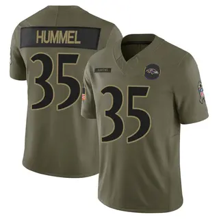 Baltimore Ravens Youth Jake Hummel Limited 2025 Salute to Service Jersey - Olive