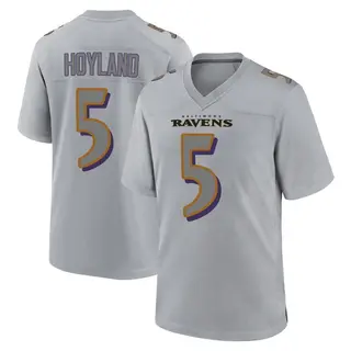 Baltimore Ravens Youth John Hoyland Game Atmosphere Fashion Jersey - Gray
