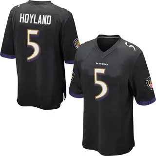 Baltimore Ravens Youth John Hoyland Game Jersey - Black