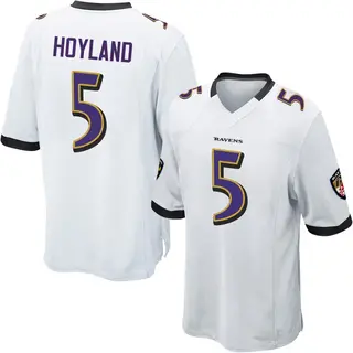 Baltimore Ravens Youth John Hoyland Game Jersey - White
