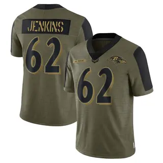 Baltimore Ravens Youth John Jenkins Limited 2021 Salute To Service Jersey - Olive