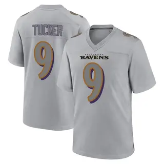 Baltimore Ravens Youth Justin Tucker Game Atmosphere Fashion Jersey - Gray