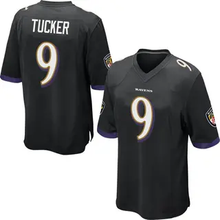 Baltimore Ravens Youth Justin Tucker Game Jersey - Black
