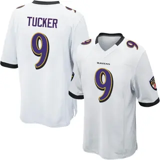 Baltimore Ravens Youth Justin Tucker Game Jersey - White