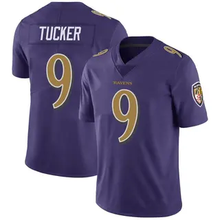 Baltimore Ravens Youth Justin Tucker Limited Color Rush Vapor Untouchable Jersey - Purple
