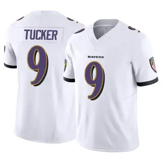 Baltimore Ravens Youth Justin Tucker Limited Vapor F.U.S.E. Jersey - White
