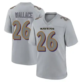 Baltimore Ravens Youth K'Von Wallace Game Atmosphere Fashion Jersey - Gray