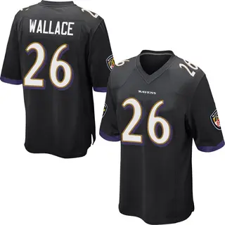 Baltimore Ravens Youth K'Von Wallace Game Jersey - Black