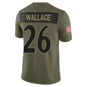 Baltimore Ravens Youth K'Von Wallace Limited 2025 Salute to Service Jersey - Olive